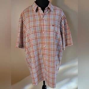 QUIKSILVER Men's Short Sleeved Button-down Shirt, Size Large